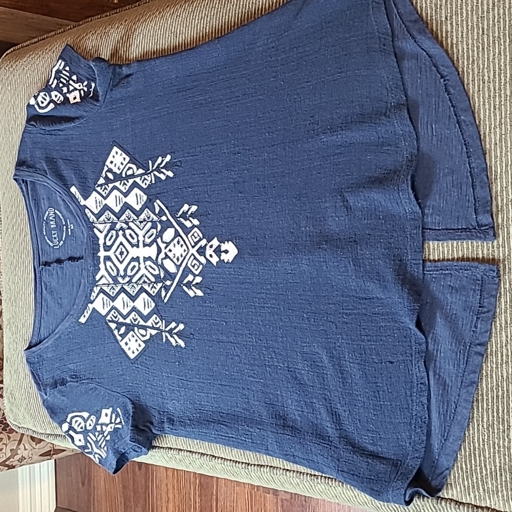 Lucky Brand Boho Embroidered Blouse - Picture 11 of 11